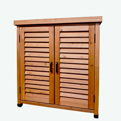 Solid Wood Potting Bench With Storage - Hemlock For Garden Patio 31X17x36'' Elegant Brown Finish Outdoor Cabinet 31.5X18.22X36.8'' Furniture