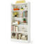Bibliothèque moderne blanche à 6 niveaux avec rangement-2052402427