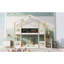 Lit superposé simple Fun & Safe en bois de style moderne pour chambre d'enfant