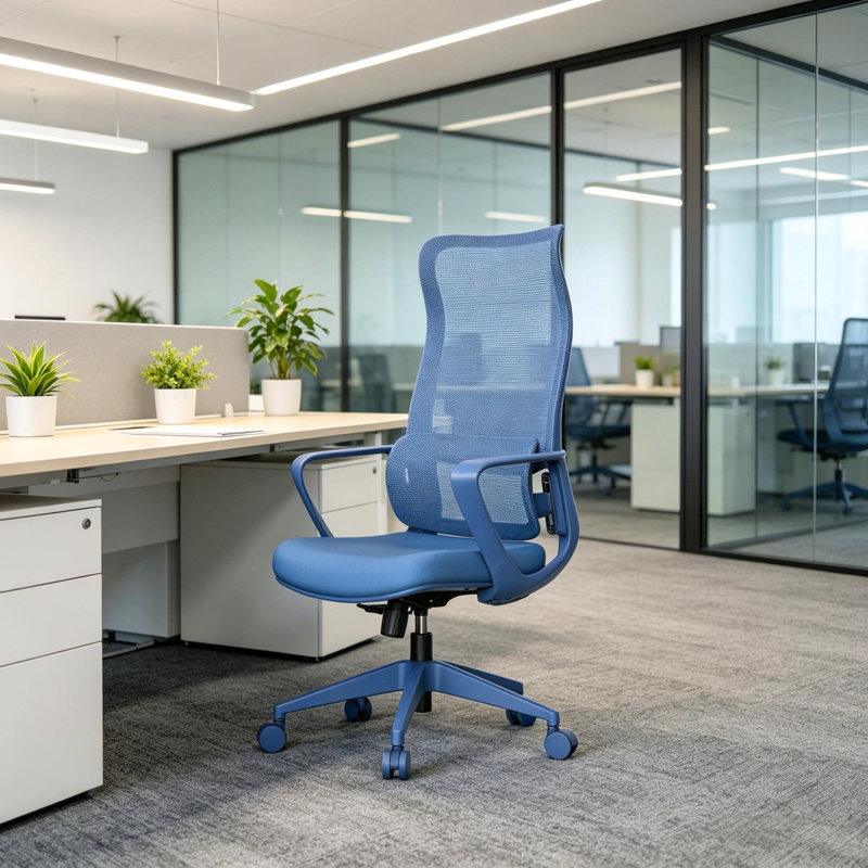 Modern Executive Office Chair with Adjustable Height Lumbar Support 3D Adjustable Armrest Swivel Base for Conference Rooms