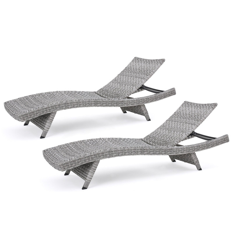Chaise longue en osier Crete