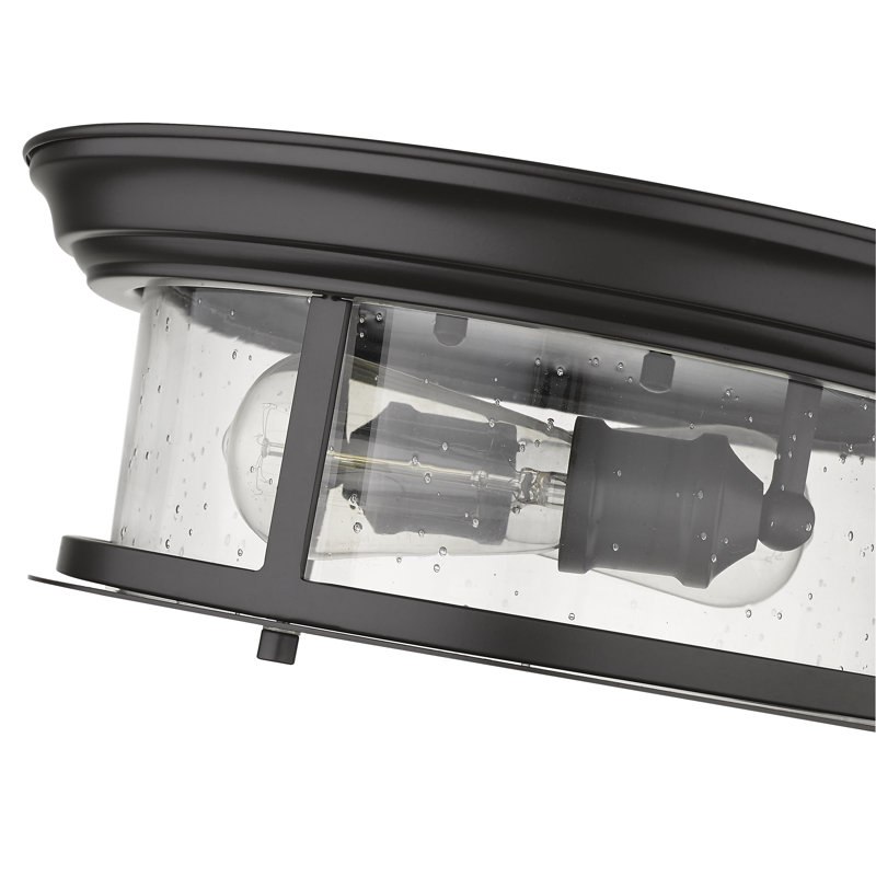 Plafonnier encastré 2 lumières Canale, Bronze, H 5,5 po x l 13,5 po x P 13,5 po