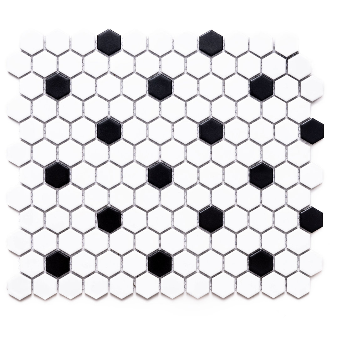 HoneyComb Remi 1" x 1" Porcelain HoneyComb Mosaic Wall & Floor Tile The Tile Life 