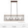 Chevron 6 Light Linear Rectangle Chandelier