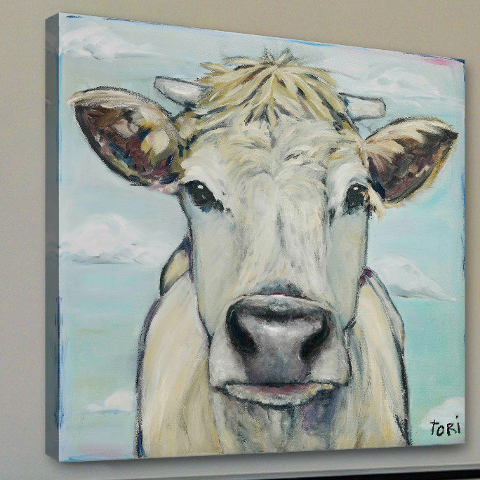 When Cows Fly by Tori Campisi - Wrapped Canvas Print, 45cm H x 45cm W x 3.8cm D