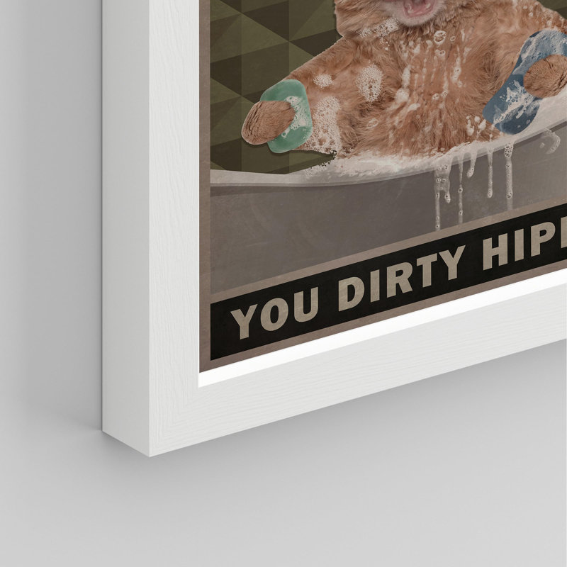 «Funny Cat Quotes Bar Sign» sur papier, Blanc, H 16 po x l 12 po