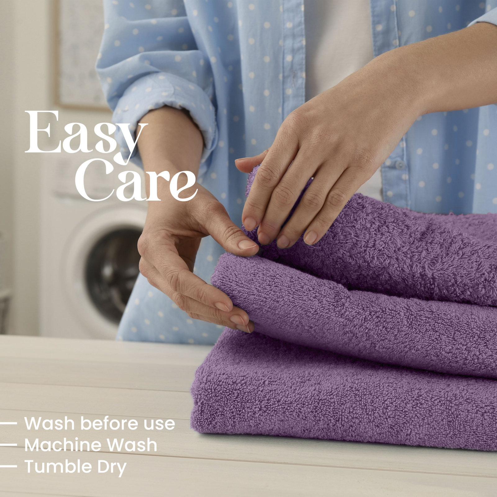 Essentials 6-Piece Bath Towel Set, Plum Purple