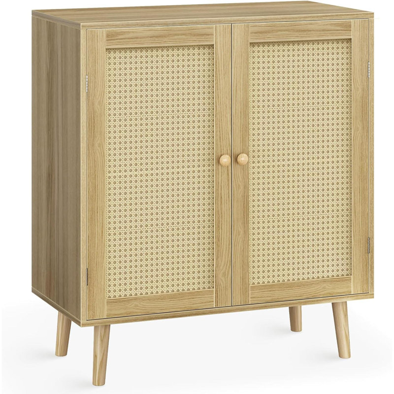 Cuadra Solid Wood Accent Cabinet, Natural