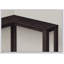 Console d'angle étroite pour le hall d'entrée, design contemporain avec finition brune stratifiée durable-1972688415