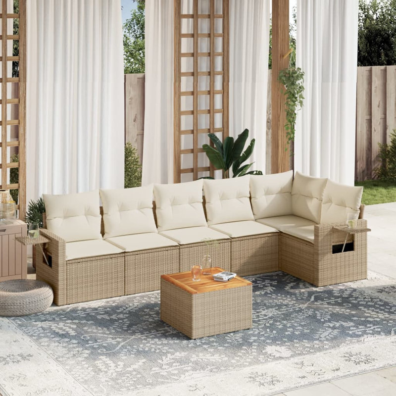 Ensemble de canapé de jardin Vidaxl beige