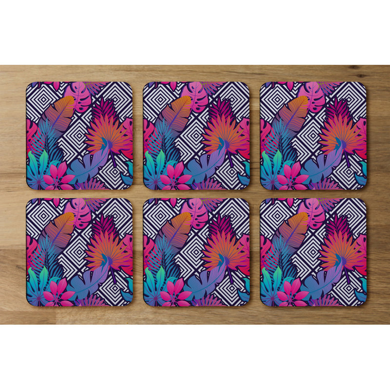 Square 6 Piece Coaster Set