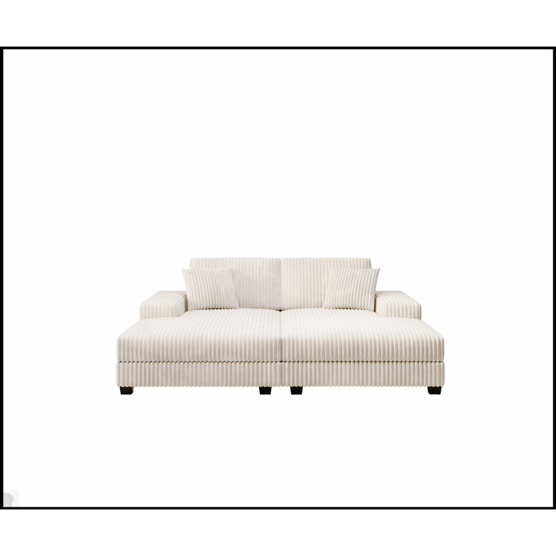 Fauteuil convertible polyvalent avec revêtement en velours côtelé moelleux pour un confort et un style maximum, parfait pour tout espace de vie