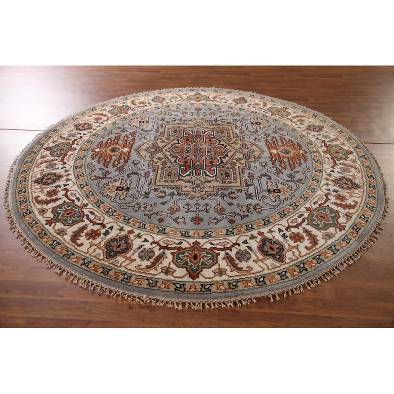 Tapis à motif géométrique rond 8x8