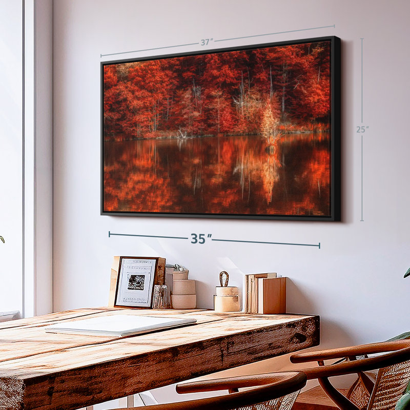 «Reflection of Autumn Wall Art», H 25 po x l 37 po