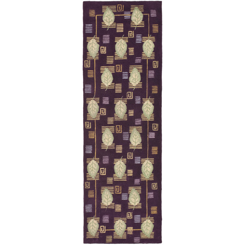 Tapis floral en laine Berkley, Tapis de couloir 2 pi 6 po x 8 pi