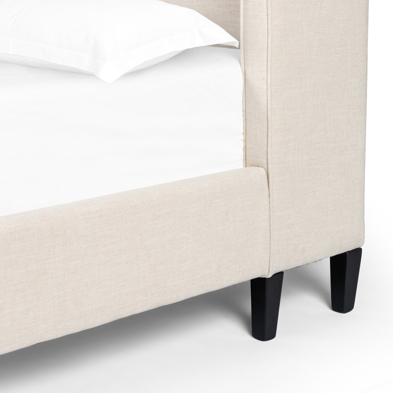 Madison Upholstered Wingback Bed, King