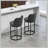 Counter Height Bar Stools Set of 2, Modern Barrel Counter Stools with Backrest, Linen Fabric Upholstered Accent Bar Stools for Kitchen Island-1830122857