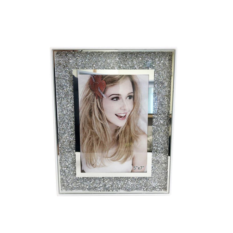 Cadre photo paillettes Wimborne, 7 po x 5 po, Brun