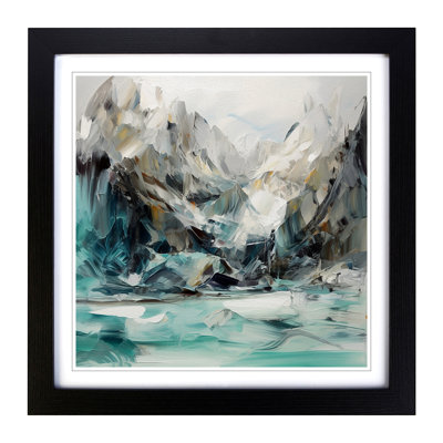 Glacier Gestural Art No.3 - Framed Print
