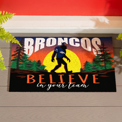 Denver Broncos Bigfoot PVC Doormat, 28 in x16 in