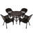4 - Person Patio Dining Set with Round Table , Cushions Included-12655413-12638216