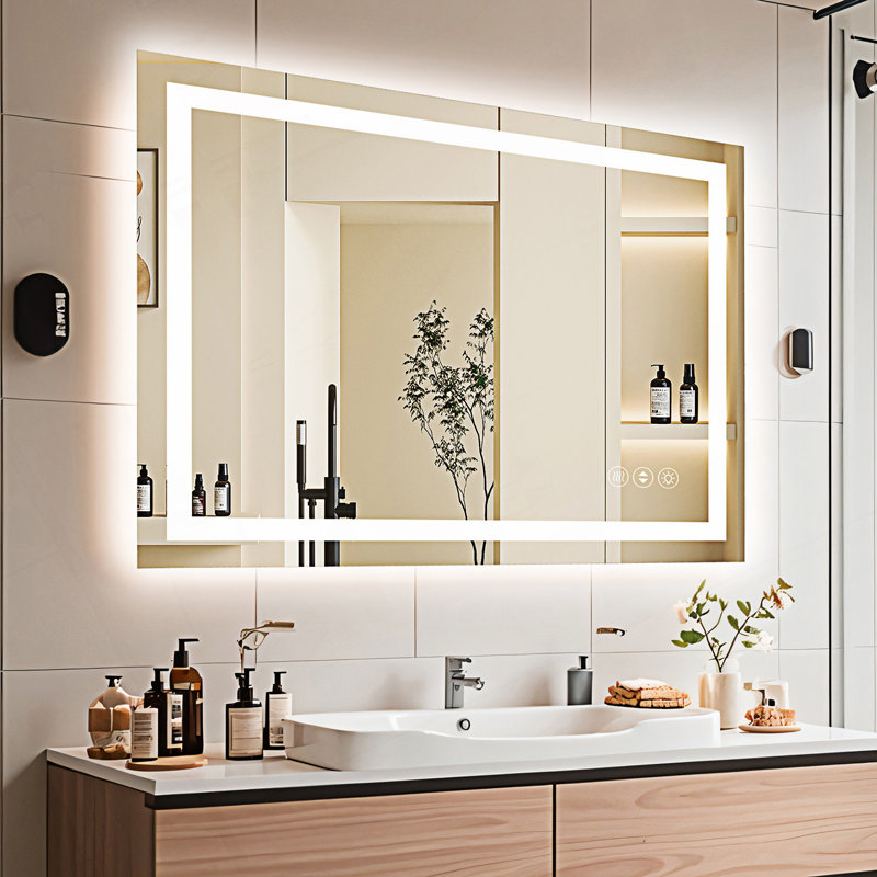 Frameless LED Bathroom Mirror,Smart Mirror, 30.05" x 40.05" 