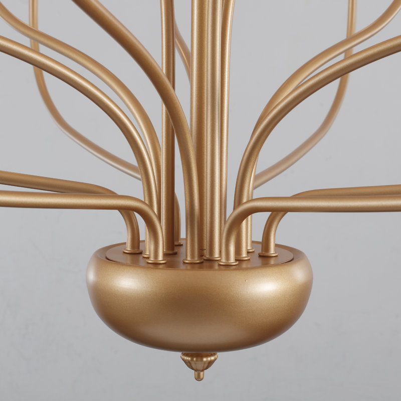 Lustre de style bougie classique / traditionnel à 3 niveaux à 3 lumières Sebron, Doré, 15 Lights