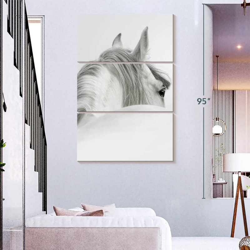 Brampt Gray Haired Horse, 74" H x 48" W