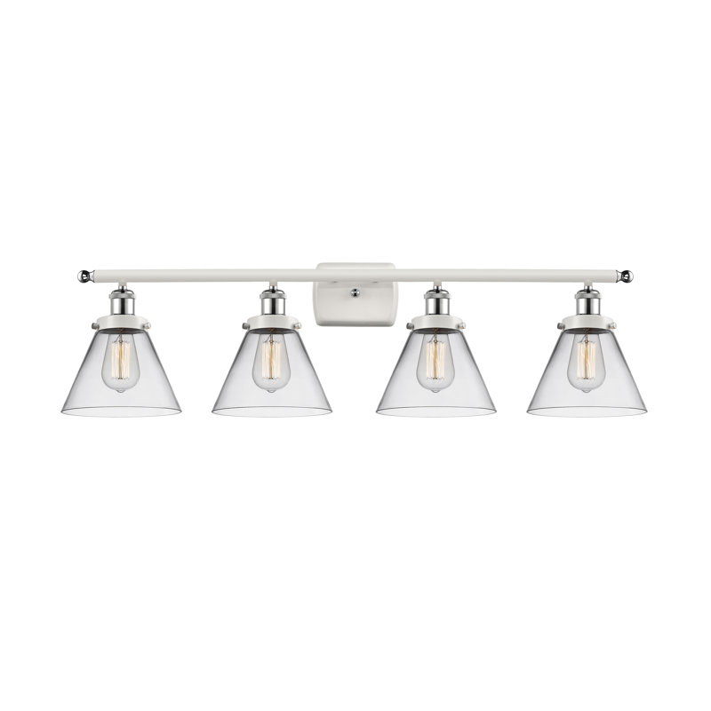 4 - Light Dimmable Bath Bar, White/Polished Chrome