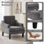 Ensemble de 2 fauteuils moelleux en chenille moelleux pour le salon-1988628736