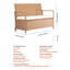 Banc de rangement extérieur en PE rotin 70Gal