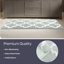 Tapis de salle de bain en coton 24 po x 60 po avec motif de treillis et base antidérapante Freida - lavable à la machine-900766716
