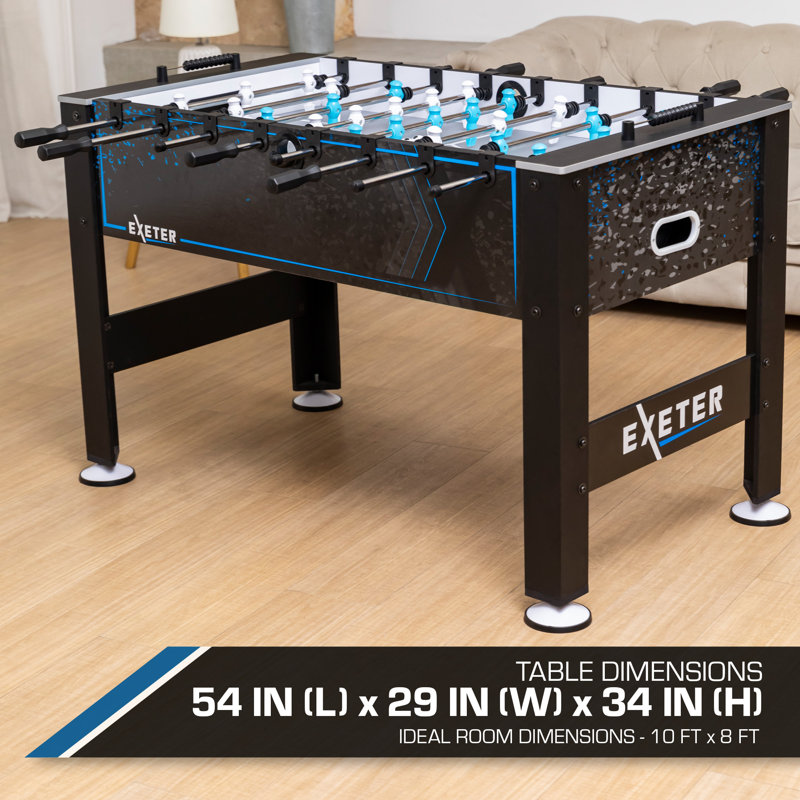 Exeter 54" Black and Blue Foosball Table