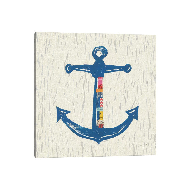 Nautical Collage on Linen III 1 Piece Wrapped Canvas Wall Art, 66.04 cm H x 66.04 cm W x 3.175 cm D