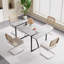 Ensemble de table de salle à manger avec chaises d'appoint rembourrées en velours-381291978-381291976-396102609