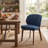 20.1" Extra Wide Upholstered Dining Chair, Side Chair with High Wingback, Armless Vanity Chair With Solid Wood Legs For Dining Living Room Vanity Office, Blue, Set of 4-68710386-68710384