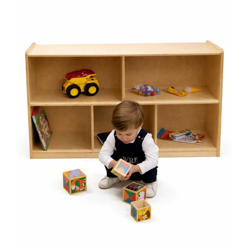 5 Compartment Manufactured Wood Shelving Unit