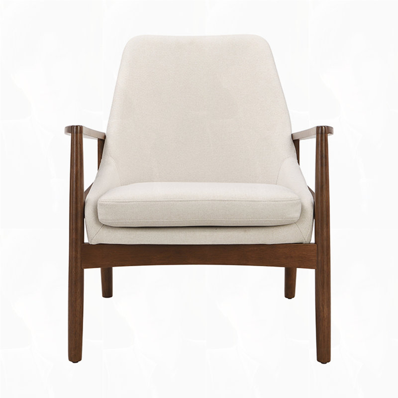 Fauteuil Mid-Century moderne avec structure en bois massif