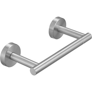 Matte Black Wall-Mounted Toilet Paper Holder - Durable Stainless Steel, Easy Installation, Fits Mega Rolls