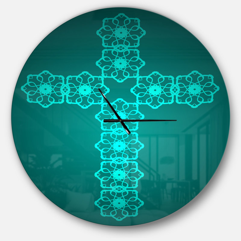 Turquoise Sainte-Croix - horloge murale moderne, Surdimensionné