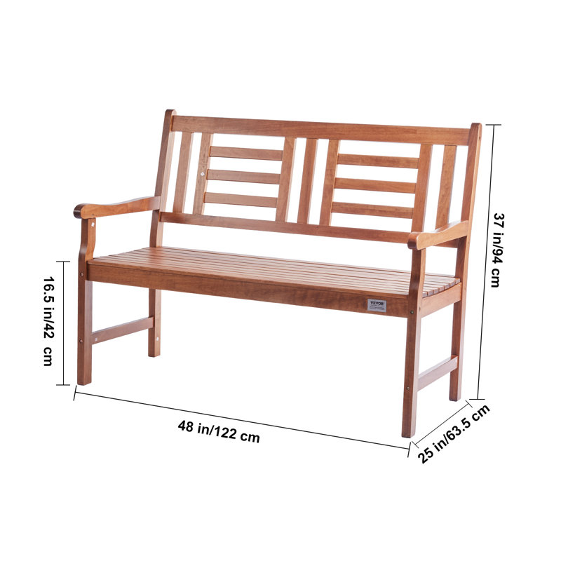 Solid Wood Outdoor Bench
