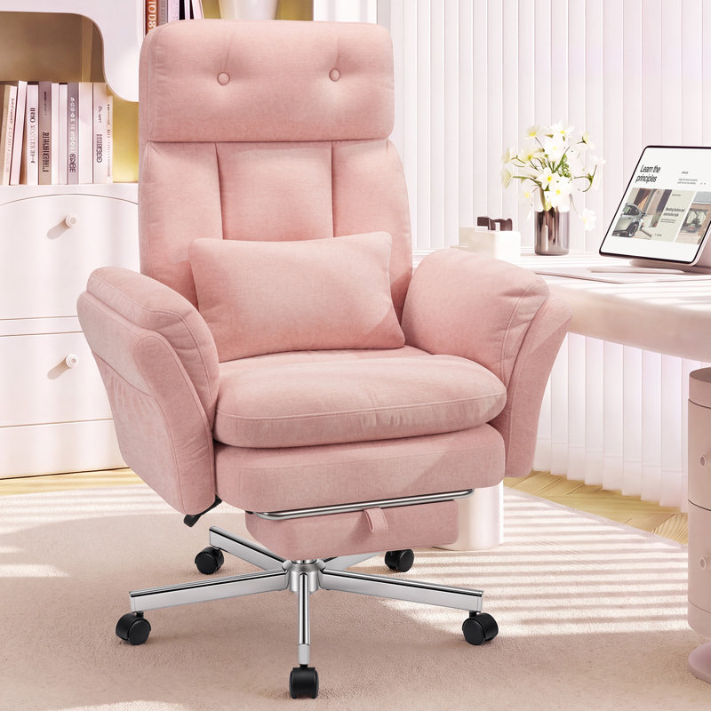Fauteuil de bureau Chenille Criss Cross, Rose