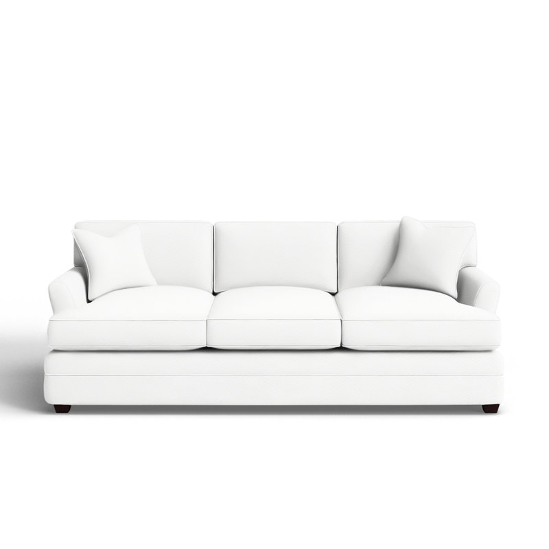 Harriss Upholstered 91'' Sofa, Classic Bleach White Twill