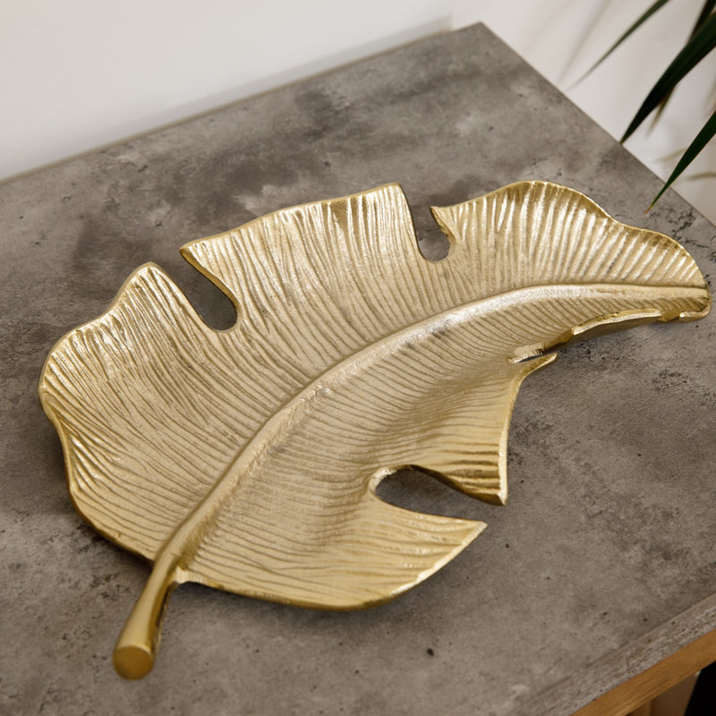 Artesà Cast Aluminium Gold Leaf Plate