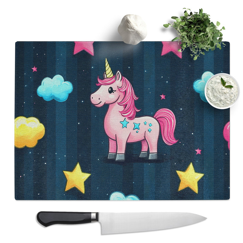 Unicorn Vol.2  Glass Chopping Board