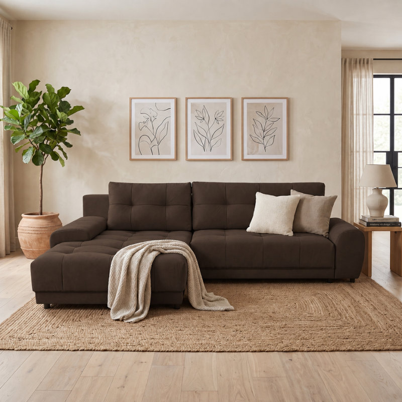 Sabria 3 Seater Sofa Bed, Left Hand Facing