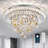 24-Inch Dimmable LED Crystal Flush Mount Chandelier with Remote and App-116642388-137800175