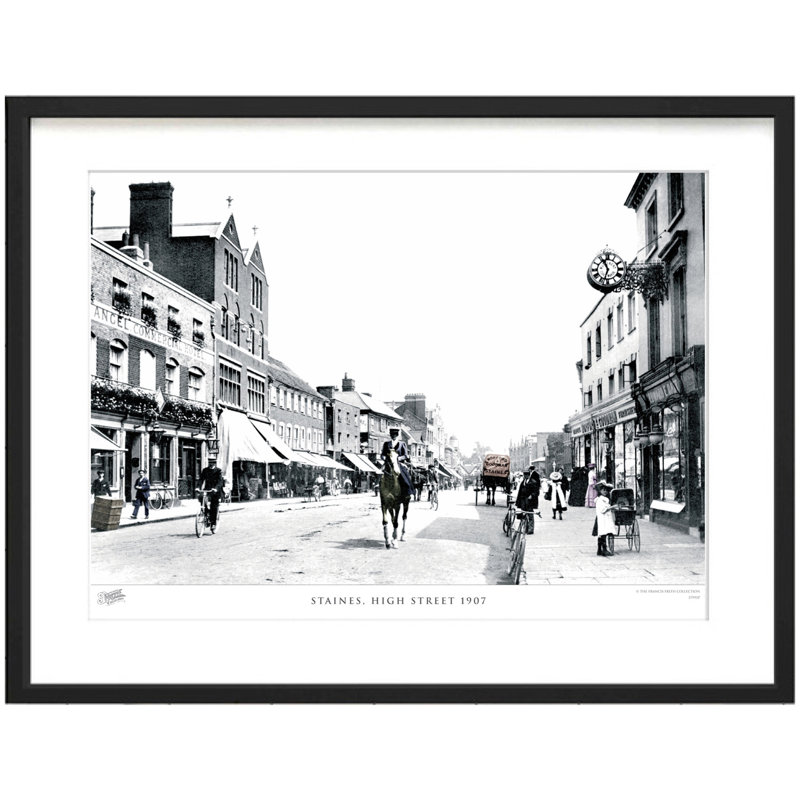 Staines, High Street 1907 by Francis Frith - Single Picture Frame Print, 45cm H x 60cm W x 2.3cm D