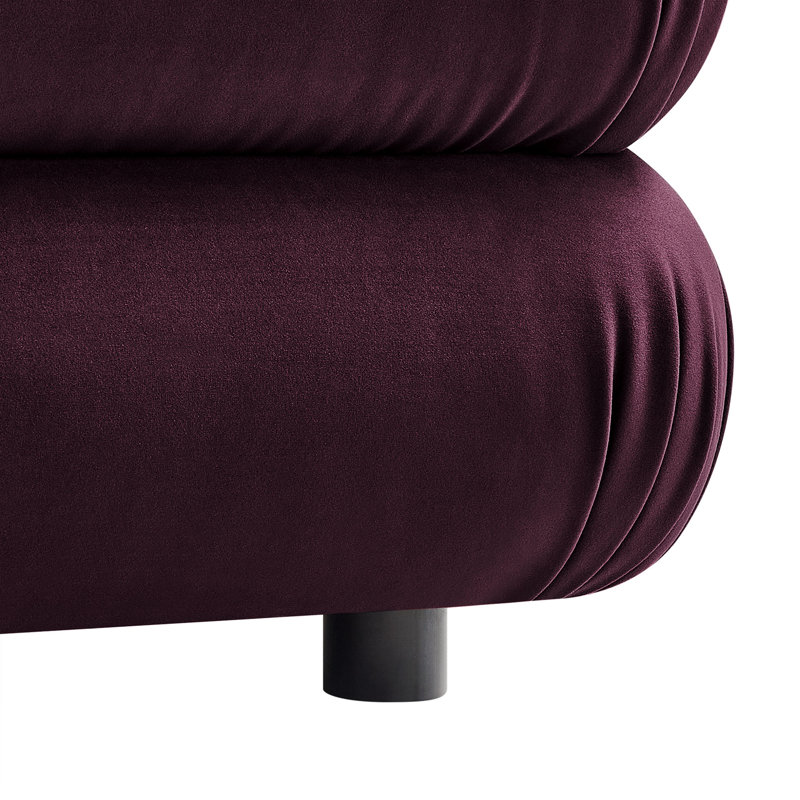 Jubilee Modular Performance Velvet Ottoman, Mulberry