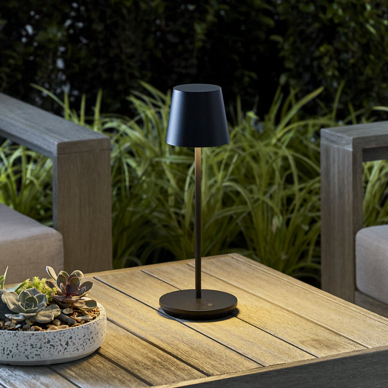 Nevis Accent Rechargeable Table Lamp, Black